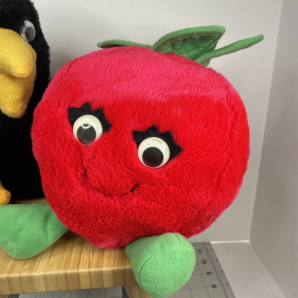 Vtg Del Monte Country Yumkins Plush Lot of 2‎ Anthropomorphic Reddie Tomato Crow - Picture 2 of 11